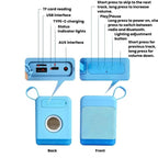 Mini Retro Bluetooth Speaker With RGB Lights TF Card & U Disk Plug - In Desktop Audio(Blue) - British D'sire