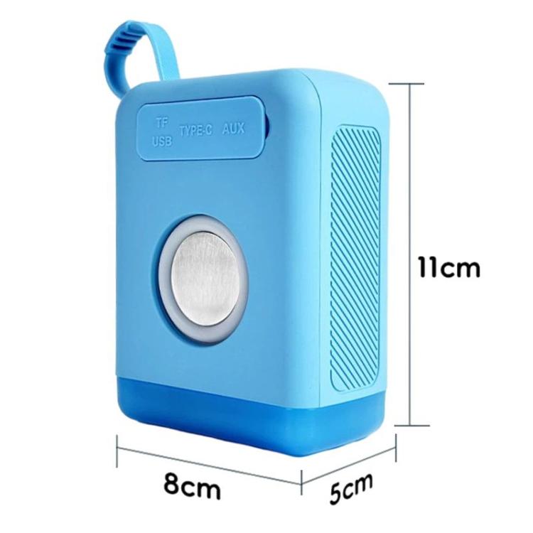 Mini Retro Bluetooth Speaker With RGB Lights TF Card & U Disk Plug - In Desktop Audio(Blue) - British D'sire