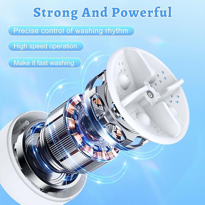 Mini Washing Machine, Portable Washing Machine, Camping Washing Machine, 3 In 1 Mini Washer with USB Powered for Home, Travel, Business, Camping, Dormitory Secondary image