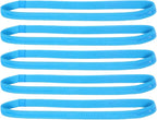 Minkissy 5Pcs Non Slip Yoga Hair Band Stretchy Workout Headband Athletic Hair Accessories for Football Basketball Soccer Tennis Yoga Golf White - Hair Accessories - British D'sire