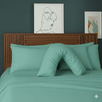V Shape Pillowcase for Support Maternity Pillows Polycotton Easy Care - Mustard