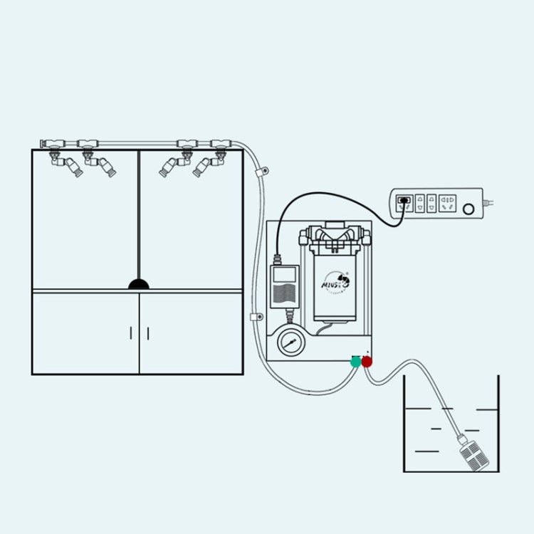 MIUS B150 Rainforest Tank Ecological Landscaping Atomization Climbing Pet Spray Pump, CN Plug - British D'sire