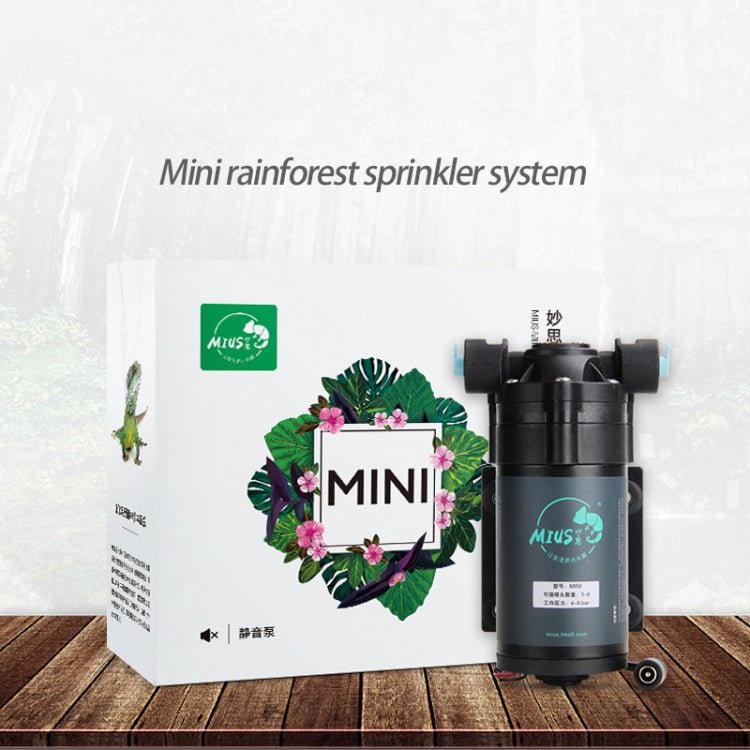 MIUS Simulated Rainfall Rainforest Ecological Mini Spray Atomization Humidification Pump, CN Plug - British D'sire