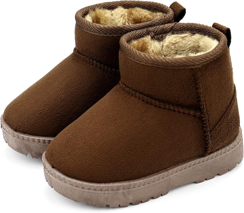 MK MATT KEELY Baby Winter Booties for Toddlers Kids Boy Girl Warm Snow Boots Plush Shoes with Soft Rubber Sole - Kids shoes - British D'sire