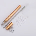 MM VWAN Magic Hairdressing Eyebrow Trimming Engraving Pen Scoring Stainless Steel Razor(Golden) - British D'sire