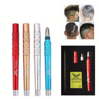 MM VWAN Magic Hairdressing Eyebrow Trimming Engraving Pen Scoring Stainless Steel Razor(Golden) - British D'sire