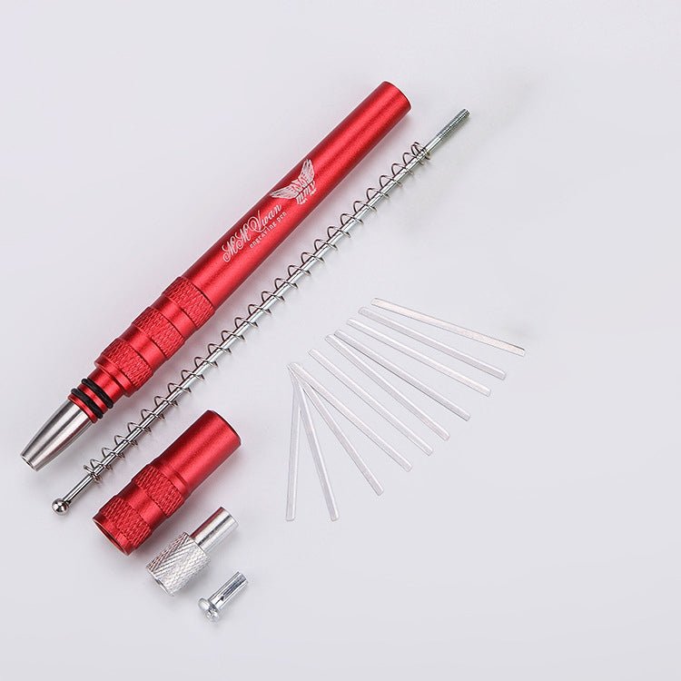 MM VWAN Magic Hairdressing Eyebrow Trimming Engraving Pen Scoring Stainless Steel Razor(Red) - British D'sire Main image