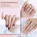 Modelones Poly Nail Gel Kit with 20W Nail Lamp, 6 Colors Poly Nail Extension Gel Kit Glitter Pink Red Builder Nail Gel Nail Strengthen Base Top Coat Set Nail Forms for Nail Art DIY at Home - British D'sire