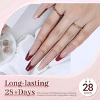 Modelones Poly Nail Gel Kit with 20W Nail Lamp, 6 Colors Poly Nail Extension Gel Kit Glitter Pink Red Builder Nail Gel Nail Strengthen Base Top Coat Set Nail Forms for Nail Art DIY at Home - British D'sire