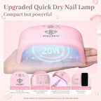 Modelones Poly Nail Gel Kit with 20W Nail Lamp, 6 Colors Poly Nail Extension Gel Kit Glitter Pink Red Builder Nail Gel Nail Strengthen Base Top Coat Set Nail Forms for Nail Art DIY at Home - British D'sire