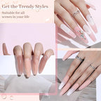Modelones Poly Nail Gel Kit with 20W Nail Lamp, 6 Colors Poly Nail Extension Gel Kit Glitter Pink Red Builder Nail Gel Nail Strengthen Base Top Coat Set Nail Forms for Nail Art DIY at Home - British D'sire