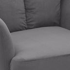 Modern Upholstered Swivel Armchair with Black Legs - Swivel Armchair - British D'sire