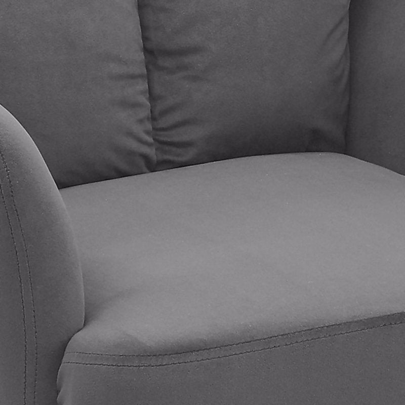 Modern Upholstered Swivel Armchair with Black Legs - Swivel Armchair - British D'sire