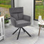 Modern Upholstered Swivel Armchair with Black Legs - Swivel Armchair - British D'sire
