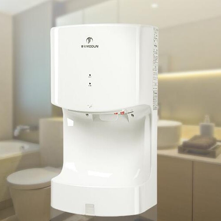 MODUN High Speed Fully Automatic Induction Intelligence Hand Dryer Hot and Cold Hand Dryer for Toilet, size:250*165*470MM(white) Secondary image