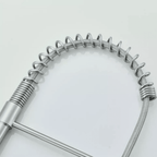Monobloc Silver Kitchen Sink Mixer Taps with Pull Out Hose Spray Single LeverTap - British D'sire
