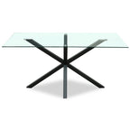 Monza Rectangular Glass Dining Table - Tables - British D'sire