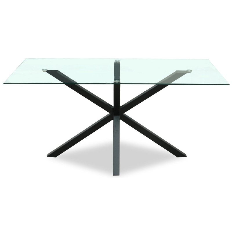 Monza Rectangular Glass Dining Table - Tables - British D'sire