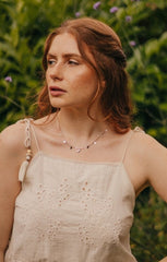 Moon, Star, Quartz & Miyuki Beaded Necklace - Necklaces - British D'sire