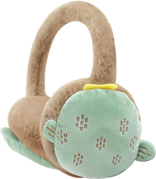 Moonlove Kids Lovely Cartoon Animal Reindeer Fox Earmuff Ear Cover Soft Velvet Cute Ear Warmer Wrap Adjustable for Children Girls Boys Age 3 - 10 Years Old - Earmuff - British D'sire