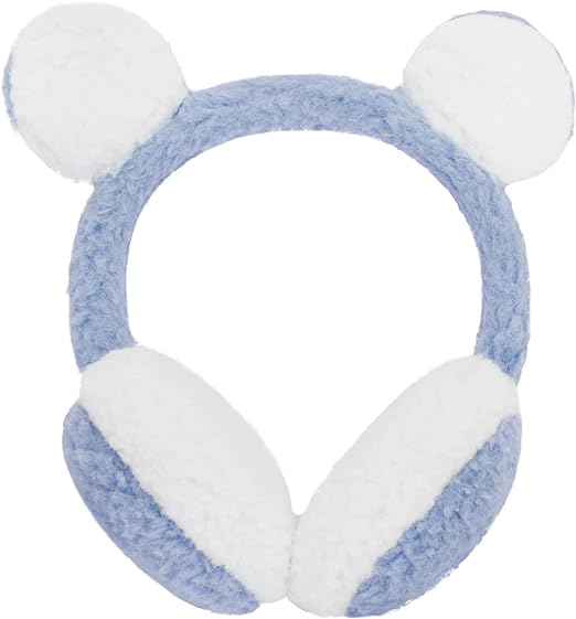 Moonlove Kids Lovely Cartoon Animal Reindeer Fox Earmuff Ear Cover Soft Velvet Cute Ear Warmer Wrap Adjustable for Children Girls Boys Age 3 - 10 Years Old - Earmuff - British D'sire Main image