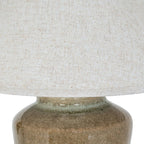 Mottura Ceramic Table Lamp With Edged Linen Shade - Lamps - British D'sire