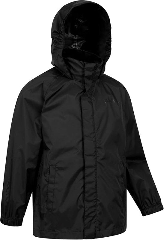 Mountain Warehouse Pakka Kids Waterproof Jacket - Wind Resistant, Lightweight,Breathable Rain Coat for Girls & Boys, Packaway Bag - For Rain Secondary image