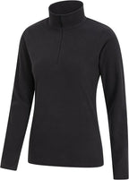 Mountain Warehouse Women's Camber Half Zip Striped Fleece - Lightweight, Warm & Cosy Top with Anti - Pill - Best for Camping, Outdoors, Travelling & Hiking - Hoodies & Sweatshirts - British D'sire