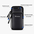 Moutux Outdoor Running Cell Phone Arm Bag Unisex Waterproof Sport Armband(Black) - British D'sire