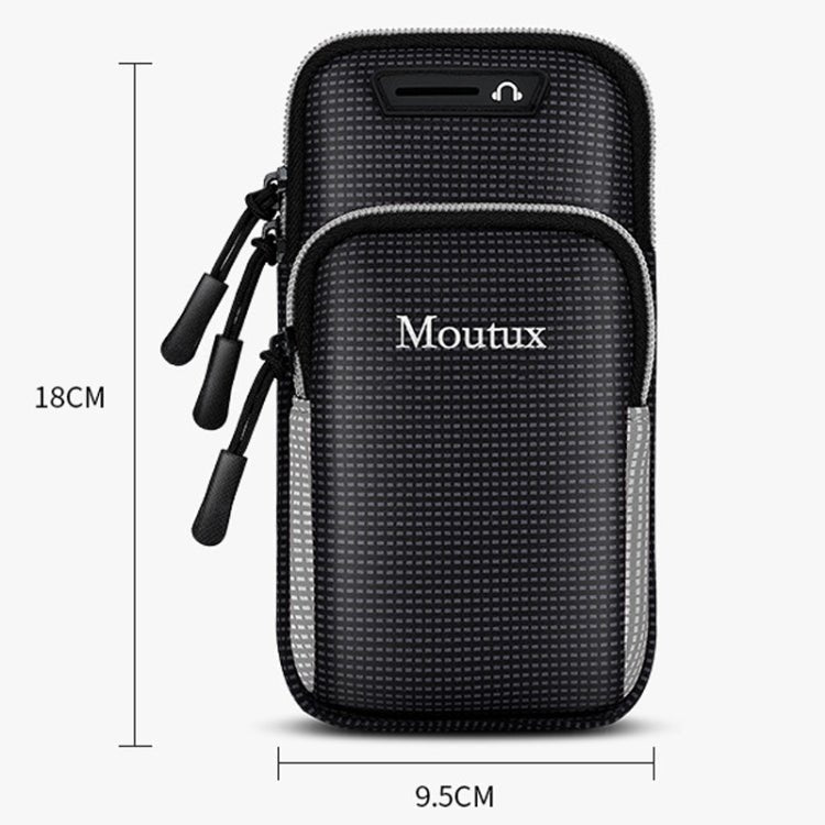 Moutux Outdoor Running Cell Phone Arm Bag Unisex Waterproof Sport Armband(Black) - British D'sire