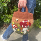 Mushroom Garden Felted Bag - Felted Bags - British D'sire