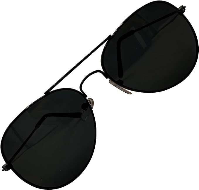 Mustavo Childrens Black Sunglasses Kids Childs Boys Girls Black Lense Lightweight Frame UV400 Retro Classic Pilot Style - British D'sire