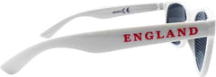 Mustavo Kids England Sunglasses Boys Girls Football Euros Glasses Fancy Dress Childrens Eyewear White With Flag On Lense - British D'sire