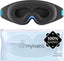 MyHalos 100% Blackout Sleep Masks for Women & Men - Zero Eye Pressure Eye Mask for Sleeping - Our Halo Sleep Mask Includes a Storage Pouch - Black Eye Mask for Travel or Blindfold - Sleep Masks - British D'sire