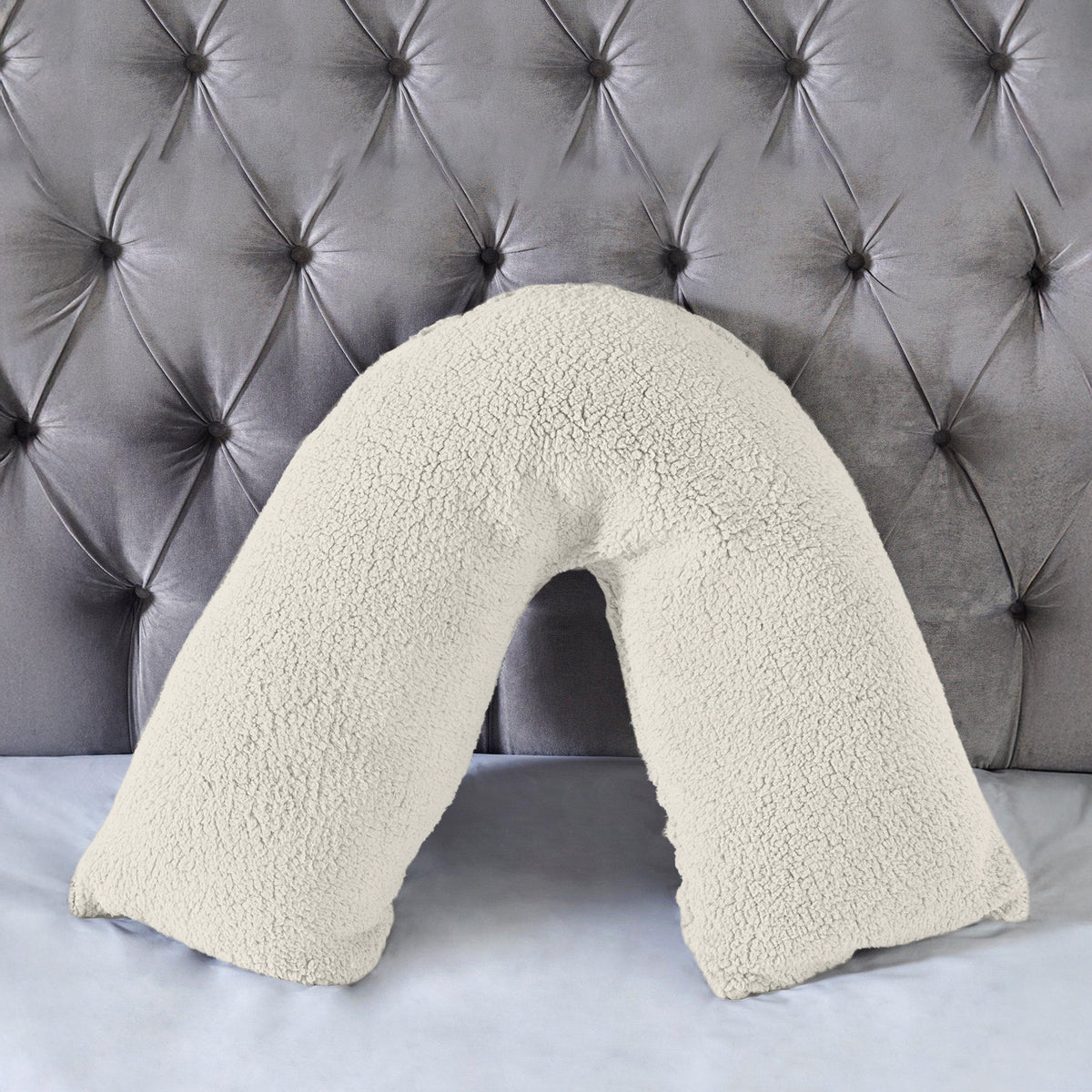 Teddy Bear Fleece Super Soft Cosy V Shape Pillowcase - Tangerine