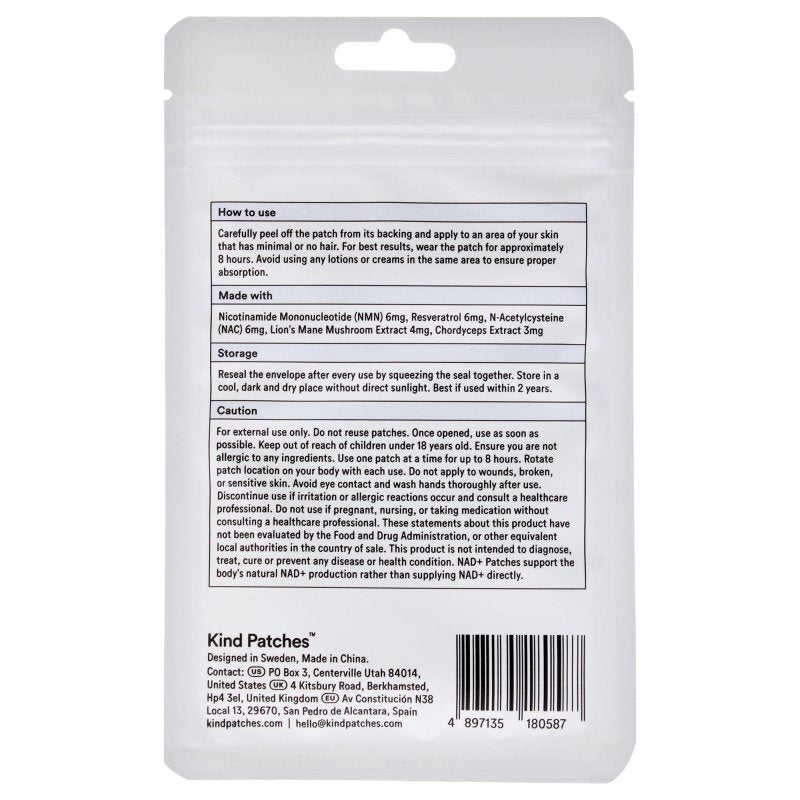 NAD Plus Patches by Kind Patches for Unisex - 30 Count Patches - Patches - British D'sire