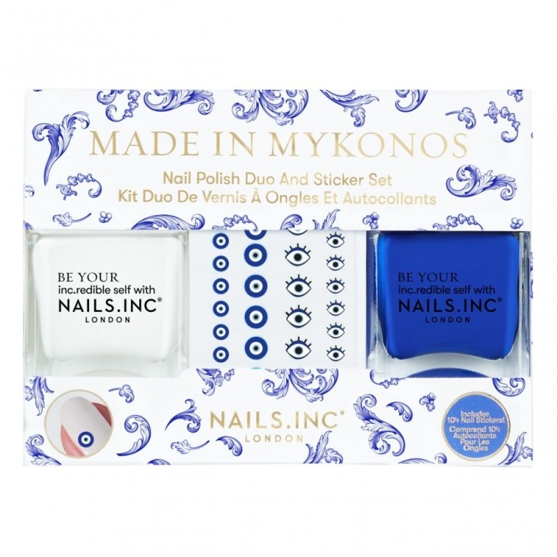 Nails Inc. Made In Mykonos Nail Polish and Stickers Set - Nail Polishes - British D'sire