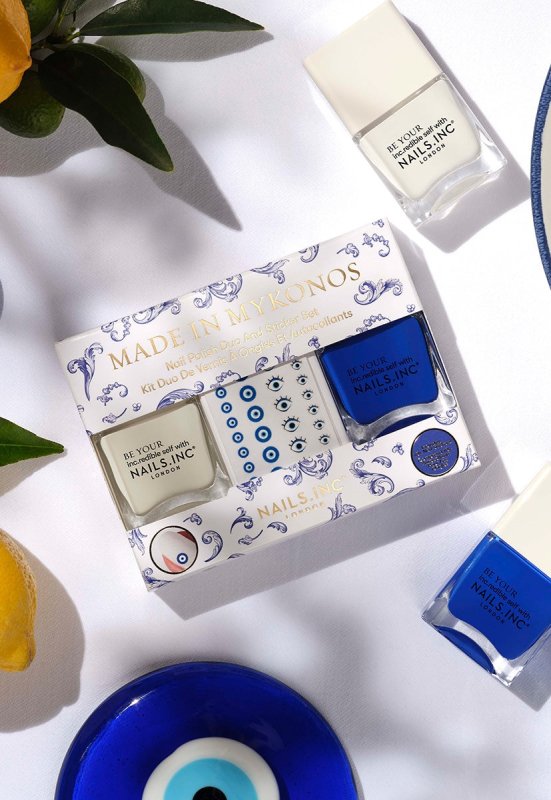 Nails Inc. Made In Mykonos Nail Polish and Stickers Set - Nail Polishes - British D'sire