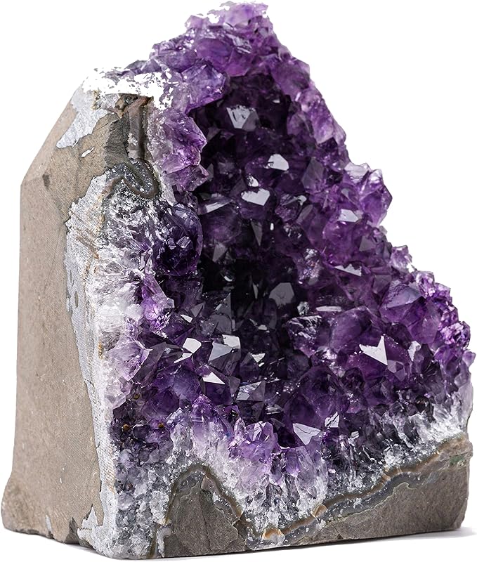 Najuka - Natural Amethyst Crystal Cluster (0.9 kg - 1.4 kg) – Raw Uruguayan Geode Quartz with Deep Purple Sparkle - Elevate Your Home Decor with Tranquility and Harmony. - Natural Amethyst Crystal - British D'sire