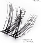 Nanolash DIY Eyelash Extensions 36 pcs - cluster lashes DIY, cluster false eyelashes for lash extensions at home, individual cluster lashes (CHARM) - Eyelash Extensions - British D'sire