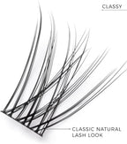 Nanolash DIY Eyelash Extensions 36 pcs - cluster lashes DIY, cluster false eyelashes for lash extensions at home, individual cluster lashes (CLASSY) - Eyelash Extensions - British D'sire