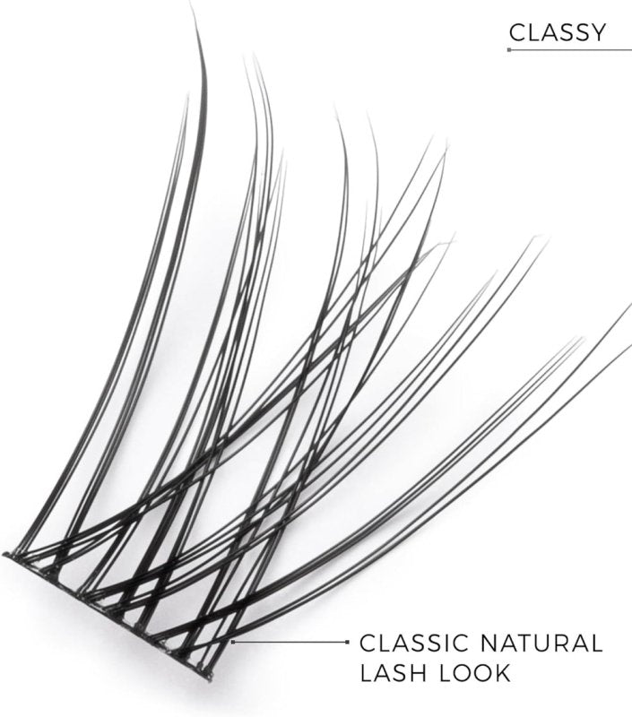 Nanolash DIY Eyelash Extensions 36 pcs - cluster lashes DIY, cluster false eyelashes for lash extensions at home, individual cluster lashes (CLASSY) - Eyelash Extensions - British D'sire