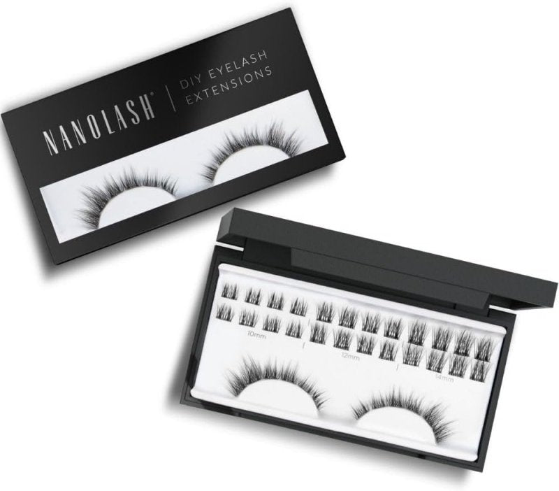 Nanolash DIY Eyelash Extensions 36 pcs - cluster lashes DIY, cluster false eyelashes for lash extensions at home, individual cluster lashes (DIVINE) - Eyelash Extensions - British D'sire Main image