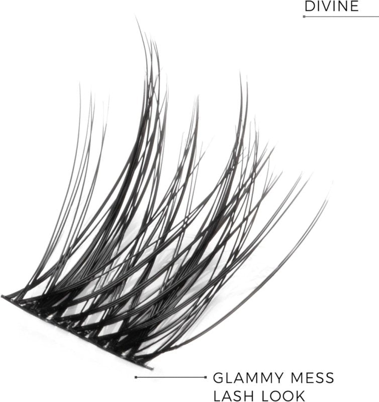 Nanolash DIY Eyelash Extensions 36 pcs - cluster lashes DIY, cluster false eyelashes for lash extensions at home, individual cluster lashes (DIVINE) - Eyelash Extensions - British D'sire
