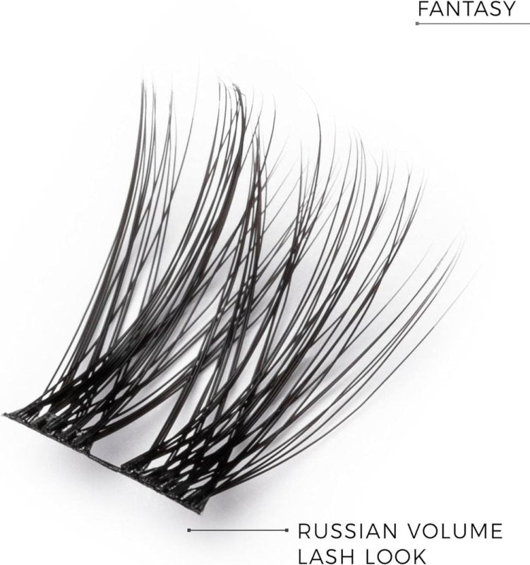 Nanolash DIY Eyelash Extensions 36 pcs - cluster lashes DIY, cluster false eyelashes for lash extensions at home, individual cluster lashes (FANTASY) - Eyelash Extensions - British D'sire
