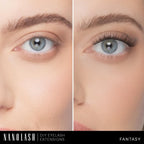 Nanolash DIY Eyelash Extensions 36 pcs - cluster lashes DIY, cluster false eyelashes for lash extensions at home, individual cluster lashes (FANTASY) - Eyelash Extensions - British D'sire