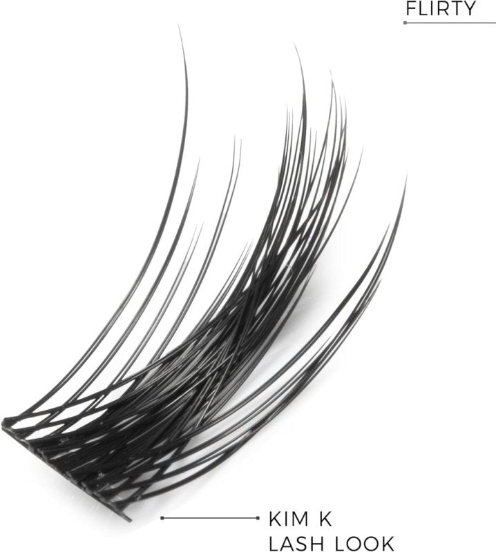 Nanolash DIY Eyelash Extensions 36 pcs - cluster lashes DIY, cluster false eyelashes for lash extensions at home, individual cluster lashes (FLIRTY) - Eyelash Extensions - British D'sire