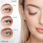 Nanolash DIY Eyelash Extensions 36 pcs - cluster lashes DIY, cluster false eyelashes for lash extensions at home, individual cluster lashes (FLIRTY) - Eyelash Extensions - British D'sire