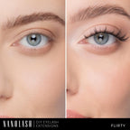 Nanolash DIY Eyelash Extensions 36 pcs - cluster lashes DIY, cluster false eyelashes for lash extensions at home, individual cluster lashes (FLIRTY) - Eyelash Extensions - British D'sire