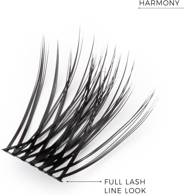 Nanolash DIY Eyelash Extensions 36 pcs - cluster lashes DIY, cluster false eyelashes for lash extensions at home, individual cluster lashes (HARMONY) - Eyelash Extensions - British D'sire